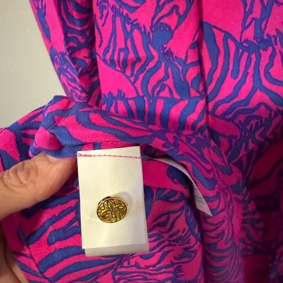 Lilly Pulitzer Elsa  Zebra Print Blouse - Picture 6 of 6
